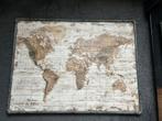 Wanddecoratie ‘A Map Of The World’, Huis en Inrichting, Ophalen, Zo goed als nieuw