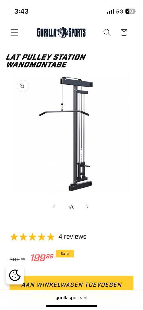 Fitness Apparatuur, Sport en Fitness, Fitnessapparatuur, Gebruikt, Krachtstation, Armen, Metaal, Ophalen