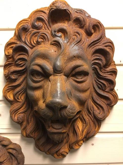 Muur fontein / water uitloop - leeuwenkop-groot en fraai, Tuin en Terras, Waterpartijen en Fonteinen, Nieuw, Waterornament, Gietijzer