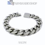 Div rvs staal heren dames stoere armbanden van RVS zilver., Verzenden, Nieuw, Zilver, Staal