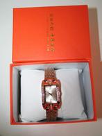 BOSHIDUN goudkleurig horloges bergkristal mineral glas, Verzenden, Nieuw, Goud, Staal