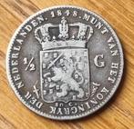 Halve gulden 1848 Willem 2, Ophalen of Verzenden, Koning Willem II, ½ gulden, Zilver