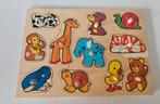 Houten puzzel dieren, Kinderen en Baby's, Gebruikt, Ophalen of Verzenden, Van hout, Minder dan 10 stukjes