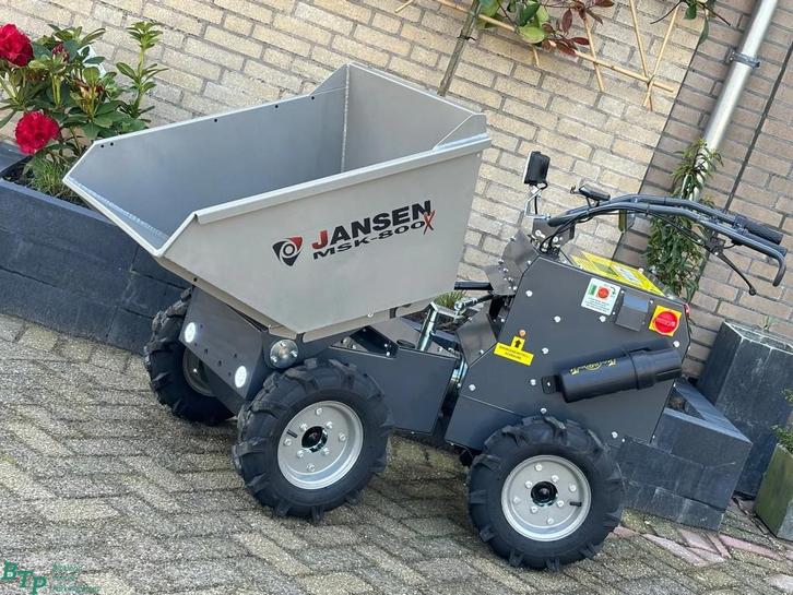 BTP Actie Jansen 4x4 elektrische accu kruiwagen mini dumper, Tuin en Terras, Kruiwagens, Gebruikt, Elektrisch