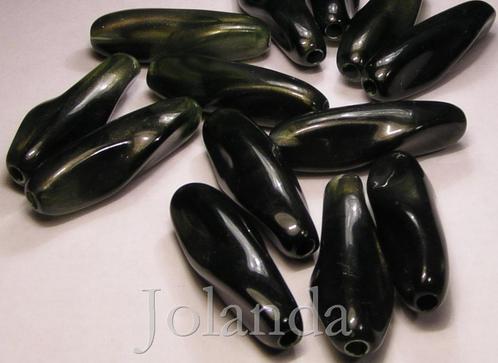 0373 Hele Grote Groene Druppel Acryl Kralen (36 mm), Hobby en Vrije tijd, Kralen en Sieraden maken, Nieuw, Kraal, Verzenden