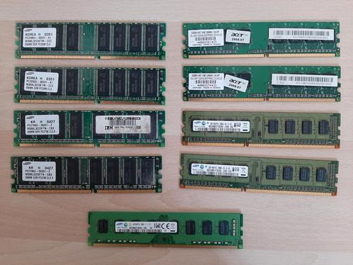 9x Intern geheugen 256MB, 1GB, 2GB, 4GB, Computers en Software, RAM geheugen, Gebruikt, Desktop, 4 GB, Ophalen of Verzenden