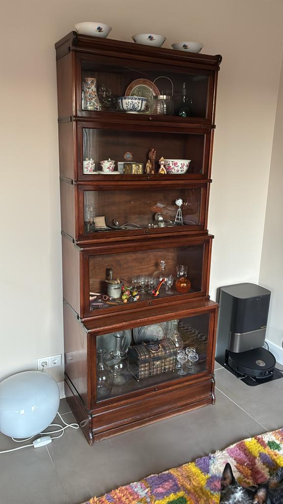 Originele Globe Wernicke Boekenkast, 5 Delen, Mahonie, Antiek en Kunst, Antiek | Meubels | Kasten, Ophalen