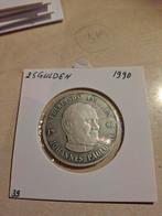 Zilveren 25 Gulden Nederlandse Antillen 1990 FDC, Koningin Beatrix, Zilver, Losse munt, Overige waardes