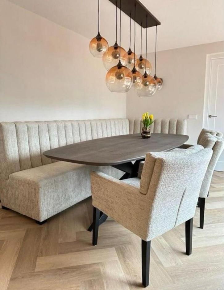 Eetbank op Maat, Huis en Inrichting, Banken | Bankstellen, Nieuw, Rechte bank, Vierpersoons of meer, 200 tot 250 cm, 75 tot 100 cm