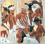 Ingelijst kunstwerk, Ophalen, Gebruikt, Schilderij, 75 cm of meer