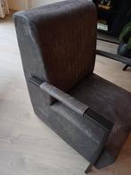 2 x dezelfde  antraciet kleurige fauteuil., Huis en Inrichting, Fauteuils, Ophalen, Minder dan 75 cm, Zo goed als nieuw, Metaal