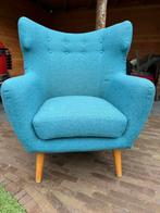 2 x fauteuils / designer /  paars en turkoois 105 x 86 x 98, 75 tot 100 cm, Gebruikt, Classic with a modern twist, 75 tot 100 cm