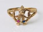Bijzondere Vintage 9 karaat clown ring, Sieraden, Tassen en Uiterlijk, Ringen, Vintage, Vintage, Vintage, Ophalen of Verzenden