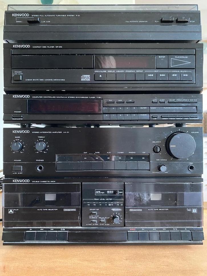 stereo set toren Kenwood losse onderdelen incl platenspeler, Audio, Tv en Foto, Stereo-sets, Zo goed als nieuw, Cassettedeck, Cd-speler