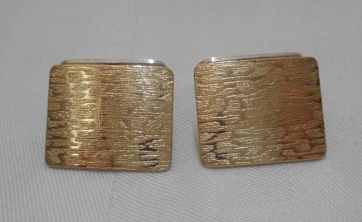 Zilveren vintage manchetknopen goud verguld nr.690, Sieraden, Tassen en Uiterlijk, Manchetknopen, Zo goed als nieuw, Zilver, Verguld