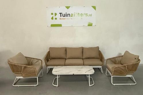 Hartman Corsica 4-delige Loungeset, Tuin en Terras, Tuinsets en Loungesets, Nieuw, Loungeset, Aluminium, 4 zitplaatsen, Bank, Bijzettafel