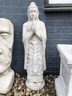 Boeddha staand groot stenen white wash beeld., Ophalen of Verzenden, Steen, Boeddhabeeld