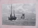 Katwijk 1911 aankomst van een bomschuit, Verzamelen, Ansichtkaarten | Nederland, Ophalen of Verzenden, Voor 1920, Gelopen, Zuid-Holland