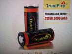 Trustfire 26650 5000Mah Lithium Batterij 3.7V vanaf €15,-, Ophalen of Verzenden, Nieuw, Oplaadbaar