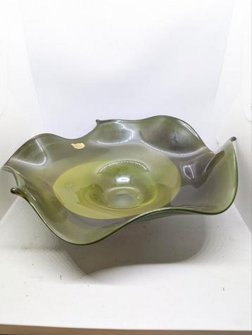 Glashütte Clausthal fruitschaal mondgeblazen vintage glas  beschikbaar voor biedingen