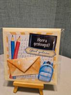 Kaartje geslaagd school rugzak, potloden en envelop, Ophalen of Verzenden, Nieuw, Overige thema's