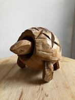 Handgemaakt beeld schildpad hout Cuba kunst decoratie bruin, Antiek en Kunst, Kunst | Beelden en Houtsnijwerken, Ophalen of Verzenden