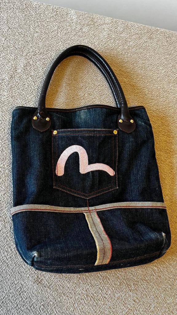 Evisu Vintage Bag, Sieraden, Tassen en Uiterlijk, Tassen | Reistassen en Weekendtassen, Zo goed als nieuw, Blauw, 40 tot 60 cm