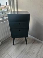 Houten nachtkastje woood zwart, Ophalen, Minder dan 45 cm, Zo goed als nieuw, Minder dan 55 cm