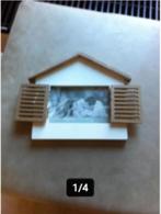 Moderne foto lijst hout huisje H22 Br 21cm,wit / blank., Ophalen of Verzenden, Hout, Minder dan 50 cm, Minder dan 50 cm