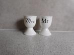 2 Eierdop Mr. and Mrs. Wit, Huis en Inrichting, Keuken | Servies, Overige typen, Ophalen of Verzenden, Zo goed als nieuw, Overige stijlen