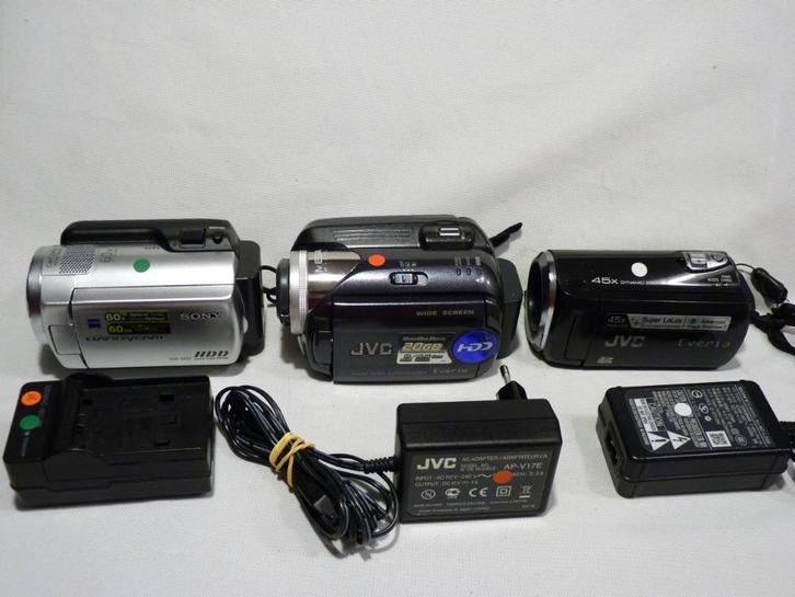 3x Digitale videocamera, 60gb HD, 20gb HD, SD-kaart, Audio, Tv en Foto, Videocamera's Digitaal, Zo goed als nieuw, Camera, Harde schijf
