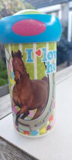 Mepal drinkbeker paarden I love horses, Ophalen of Verzenden, Gebruikt