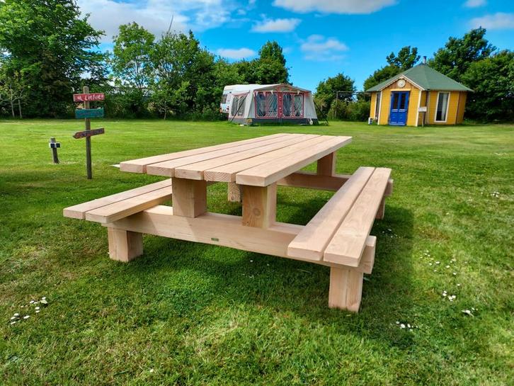 Robuuste douglas picknicktafel., Tuin en Terras, Picknicktafels, Nieuw, Rechthoekig, Ophalen