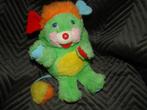 vintage popples groen met oranje 20 cm groot knuffel, Ophalen of Verzenden, Gebruikt, Overige typen