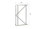Poortframe gegalvaniseerd/vuurverzinkt staal – 100x180 cm, Nieuw, Ophalen of Verzenden, 150 tot 200 cm, Hout