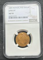 Bataafsche Republiek, dukaat goud 1805 NGC AU55!, Ophalen of Verzenden, Midden-Amerika, Goud