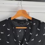 Gaaf blouse, zwart met witte stippen en hondjes, mt 32. (XS), Kleding | Dames, Blouses en Tunieken, Atmosphere, Zwart, Ophalen of Verzenden