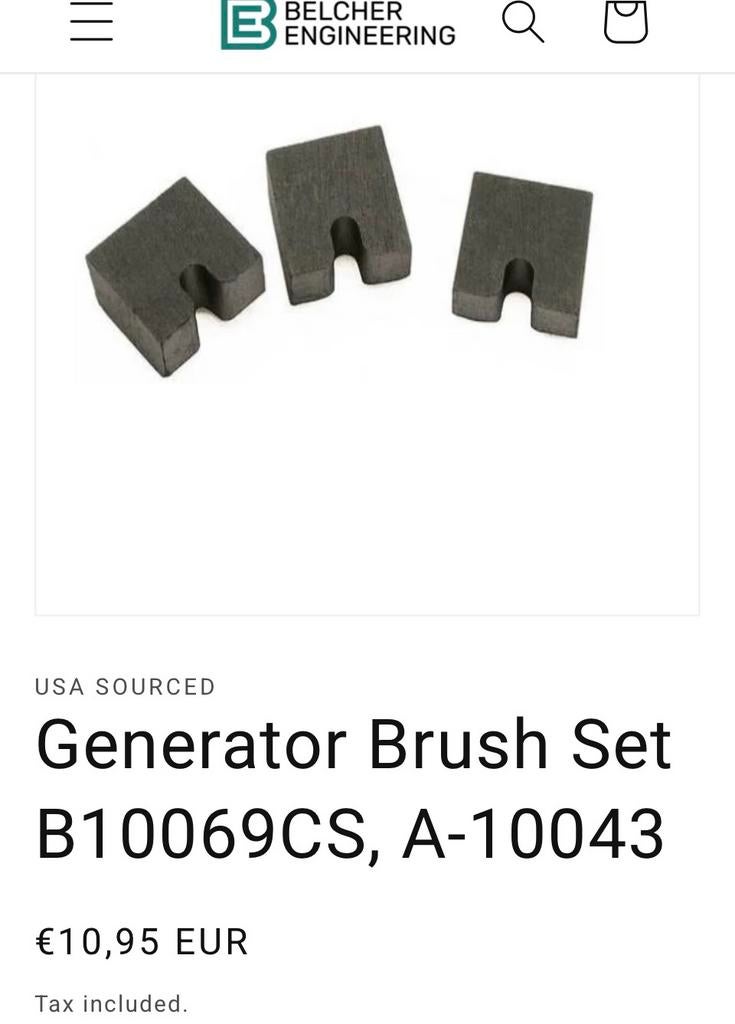 Koolborstelset voor een A-ford Aford., Ophalen of Verzenden