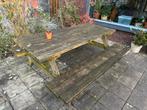 Houten Picknicktafel - Gebruikt, Tuin en Terras, Picknicktafels, Ophalen, Gebruikt, Rechthoekig, Hout