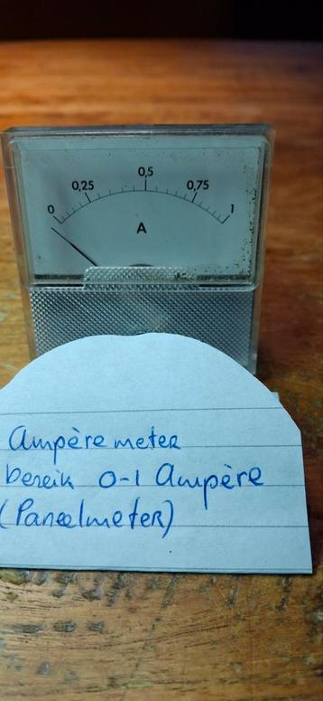 Vintage Ampèremeter 0-1 Ampère beschikbaar voor biedingen