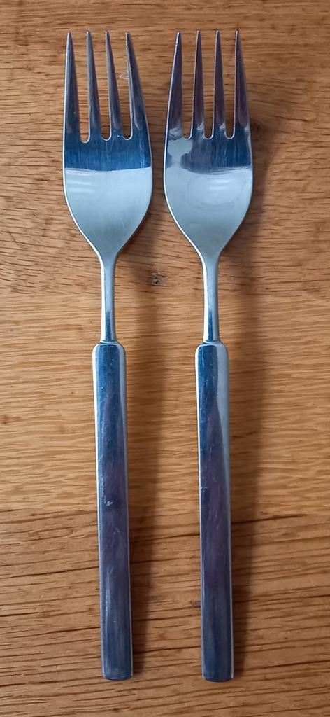 2 Dinervorken Keltum 18-10 "Ouverture of Nocturne", Huis en Inrichting, Keuken | Bestek, Gebruikt, Rvs of Chroom, Ophalen of Verzenden