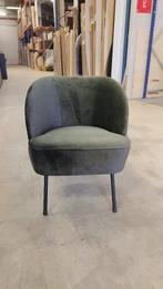 BEPUREHOME Vogue fauteuil Suede warm groen, Huis en Inrichting, Fauteuils, 75 tot 100 cm, Ophalen of Verzenden, Metaal, 75 tot 100 cm