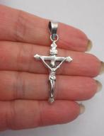 Zilveren kruis hanger nr.1304, Verzenden, Zo goed als nieuw, Kruis of Symbool, Zilver