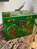 Chinese sieradenkist kist chinees draken, Huis en Inrichting, Woonaccessoires | Kisten, Overige materialen, Minder dan 50 cm, Ophalen of Verzenden