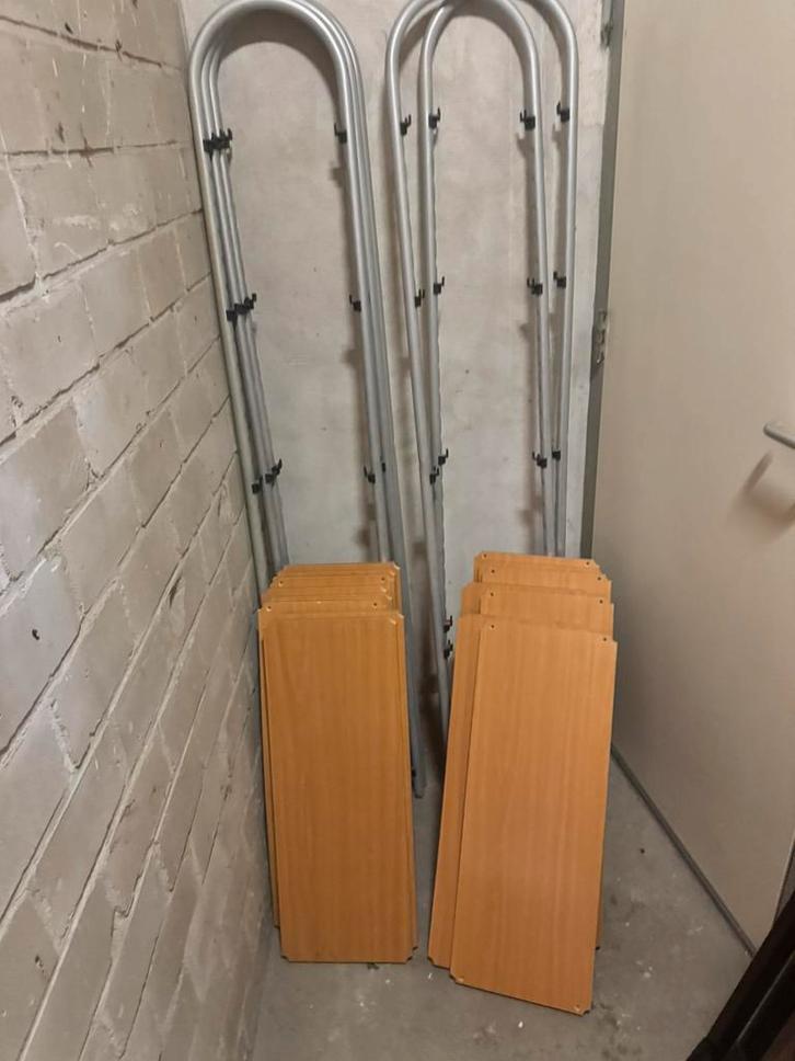 Stevig houten stellingkast, Huis en Inrichting, Kasten | Stellingkasten, Gebruikt, Ophalen