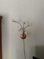 Vintage Wandlamp met 5 Lampen, Ophalen, Gebruikt, Glas