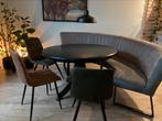 Uitschuifbare ronde eettafel, Huis en Inrichting, Tafels | Eettafels, Ophalen, Gebruikt, Rond, 200 cm of meer