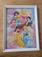 Witte lijst 30x40cm met diamond painting Disney prinsessen, Ophalen of Verzenden, Zo goed als nieuw, Wanddecoratie