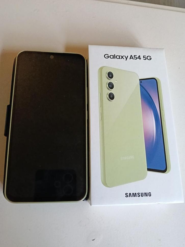 Samsung A54 nieuw met oplader met hoesje met simkaart, Telecommunicatie, Mobiele telefoons | Samsung, Nieuw, Galaxy A, 128 GB