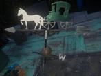 Windvaan met paard en Wagen, Tuin en Terras, Windwijzers en Windmolens, Ophalen of Verzenden, Gebruikt